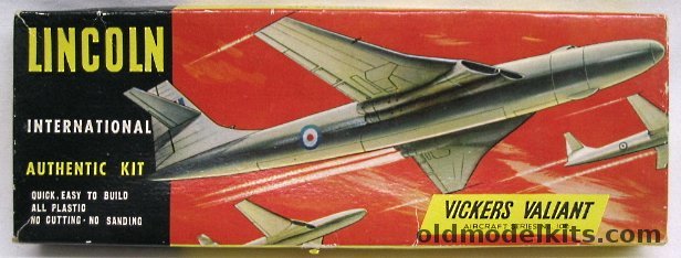 Lincoln 1/154 Vickers Valiant 'V' Force Bomber, 108 plastic model kit